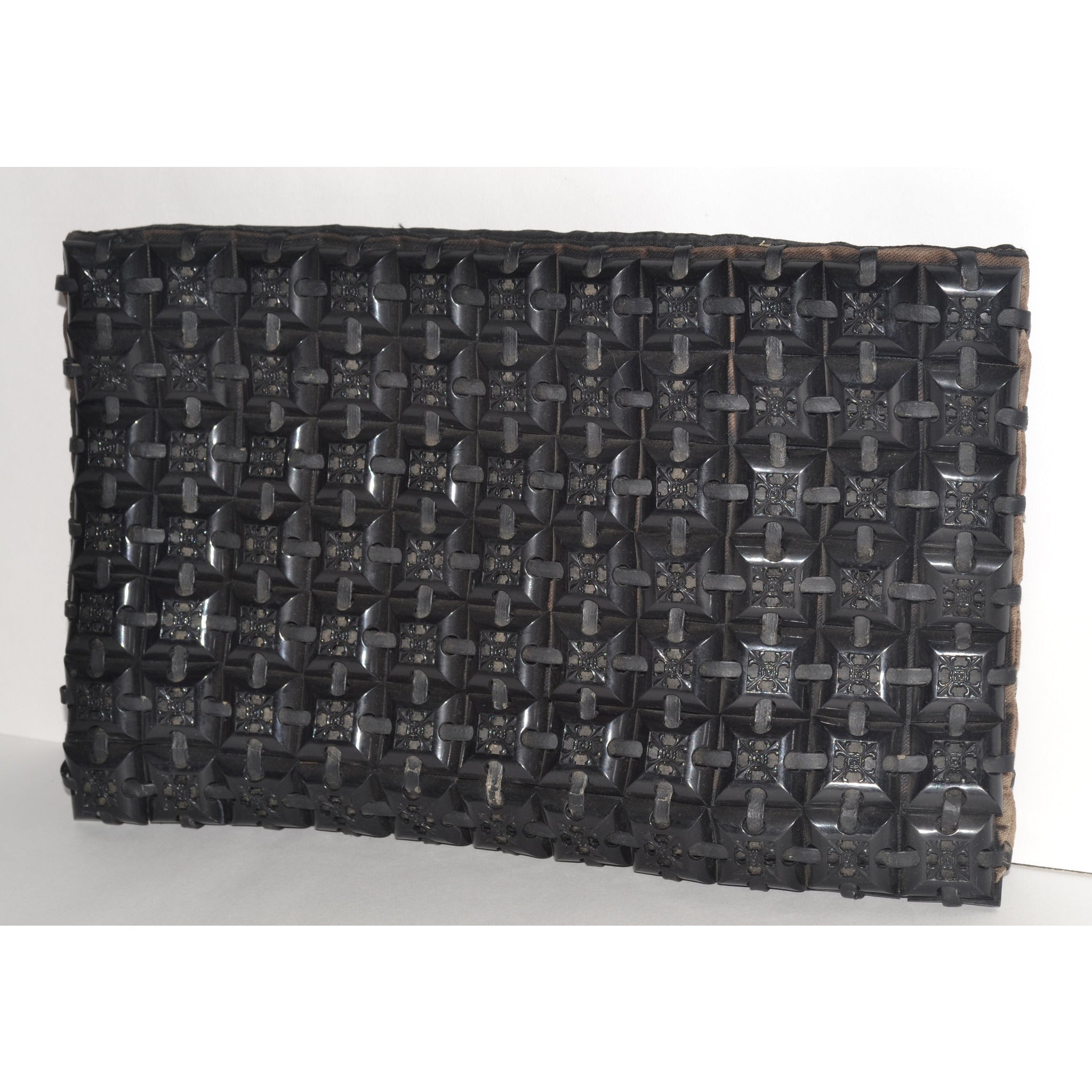 Vintage selling black Plasticflex clutch