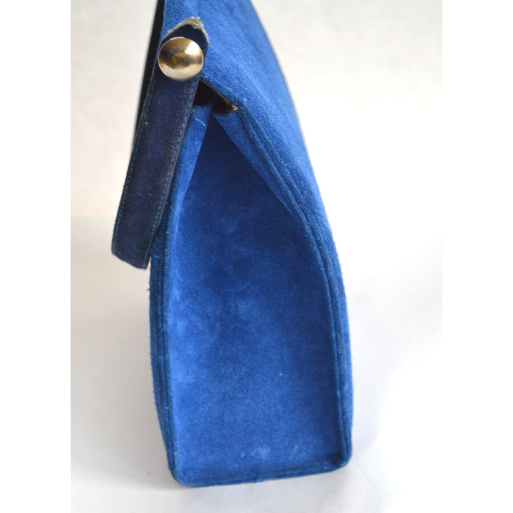 Vintage Royal Blue Suede Purse