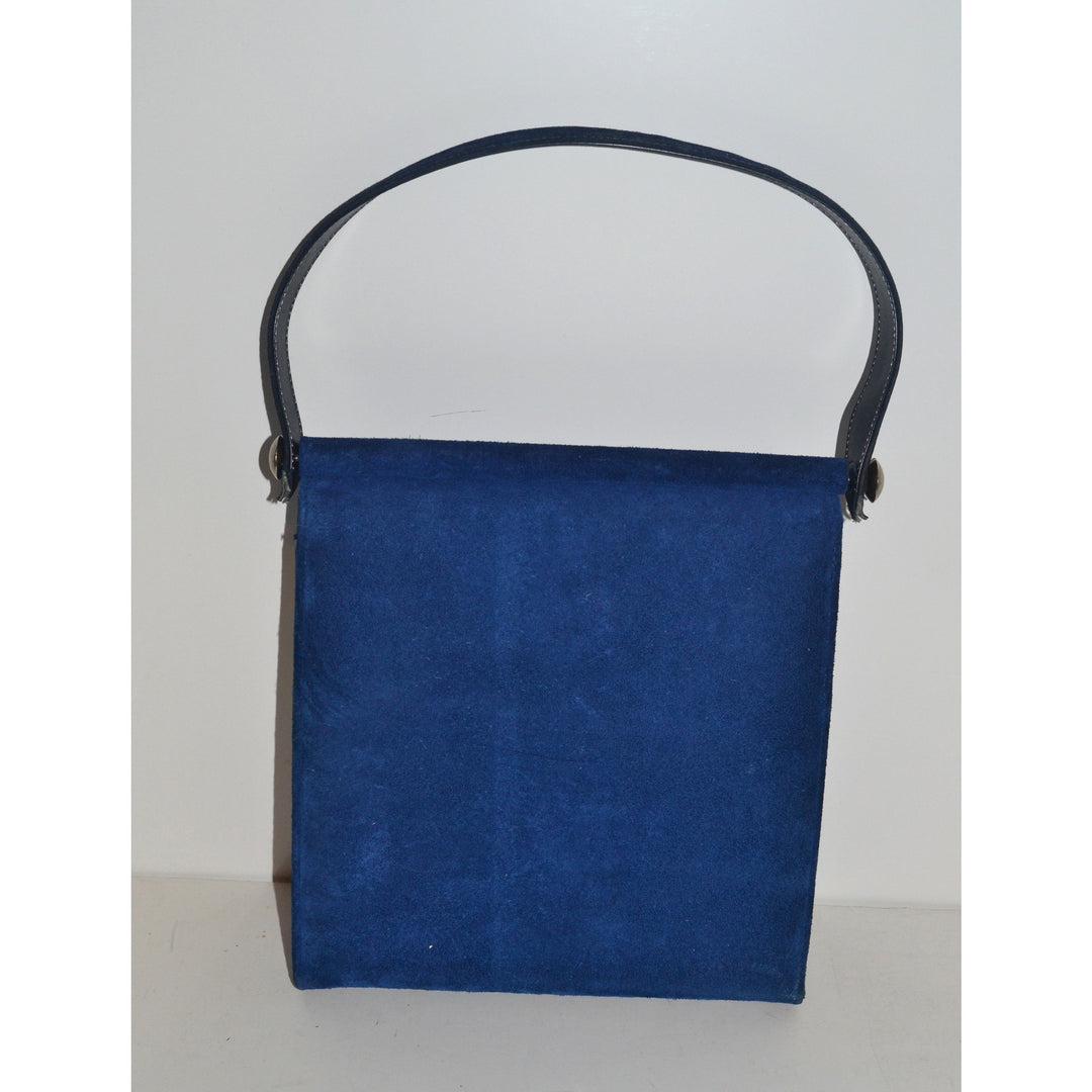 Vintage Royal Blue Suede Purse