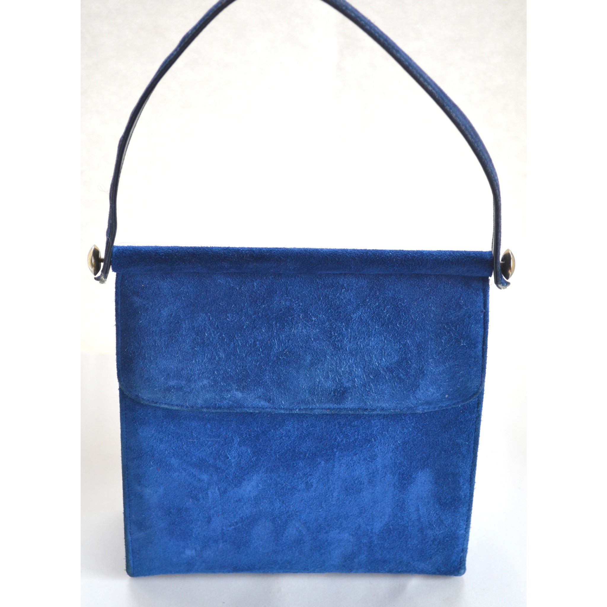 Royal blue suede handbag deals