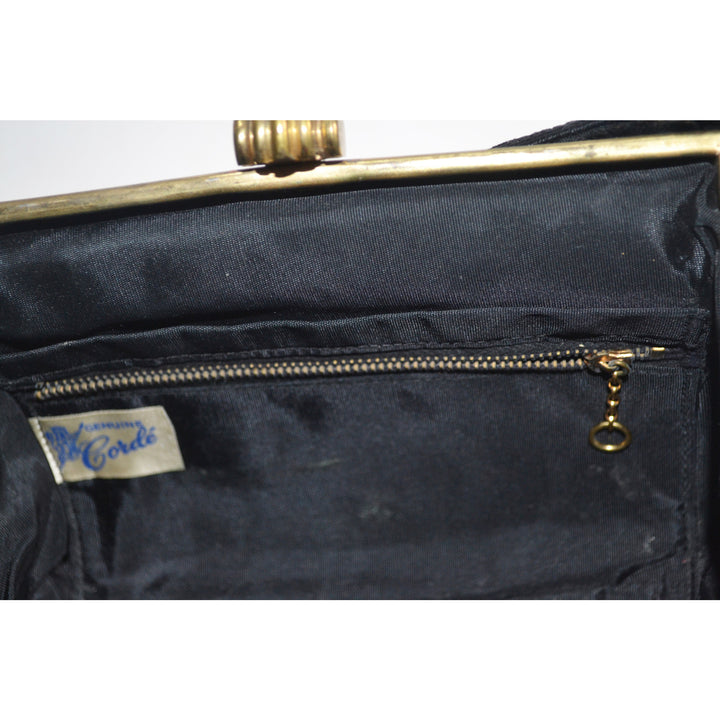 Vintage Black Clutch Purse By Corde 