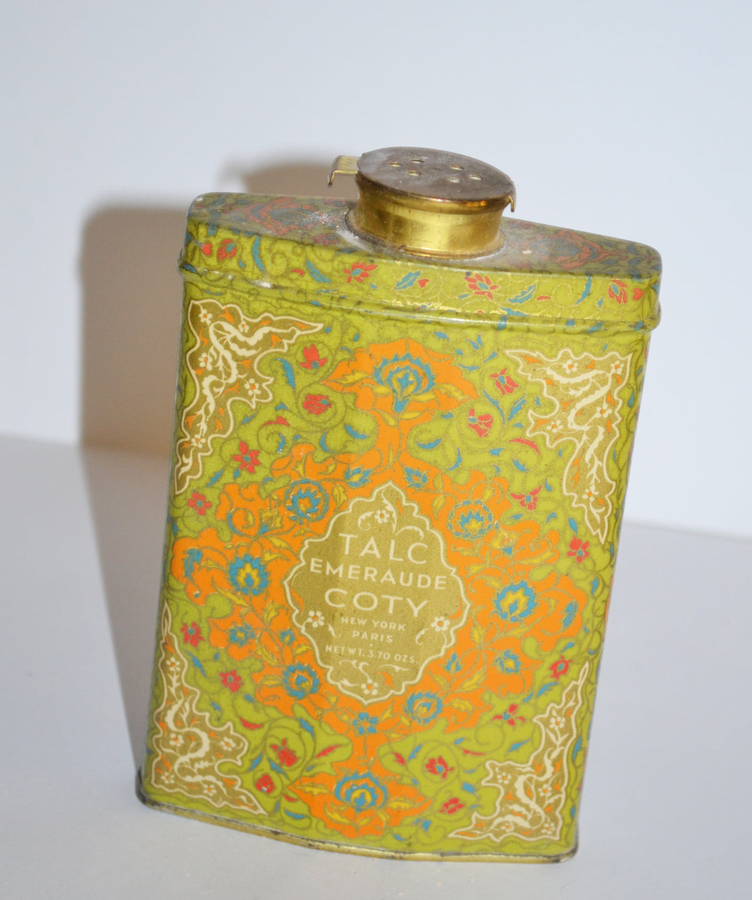 Vintage Emeraude Talc Tin By Coty