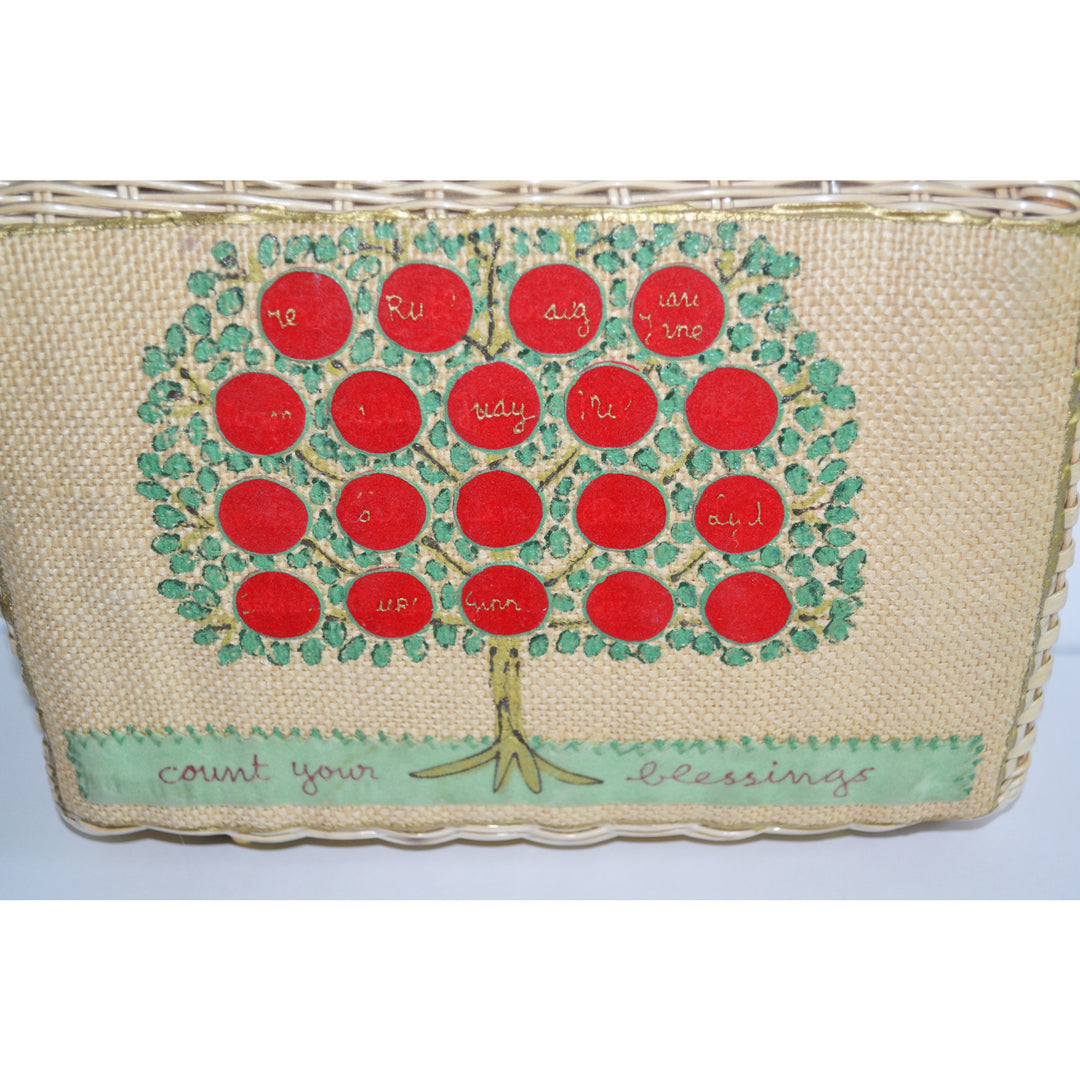 Vintage Family Tree Wicker Purse By Saks Fifth Avenue