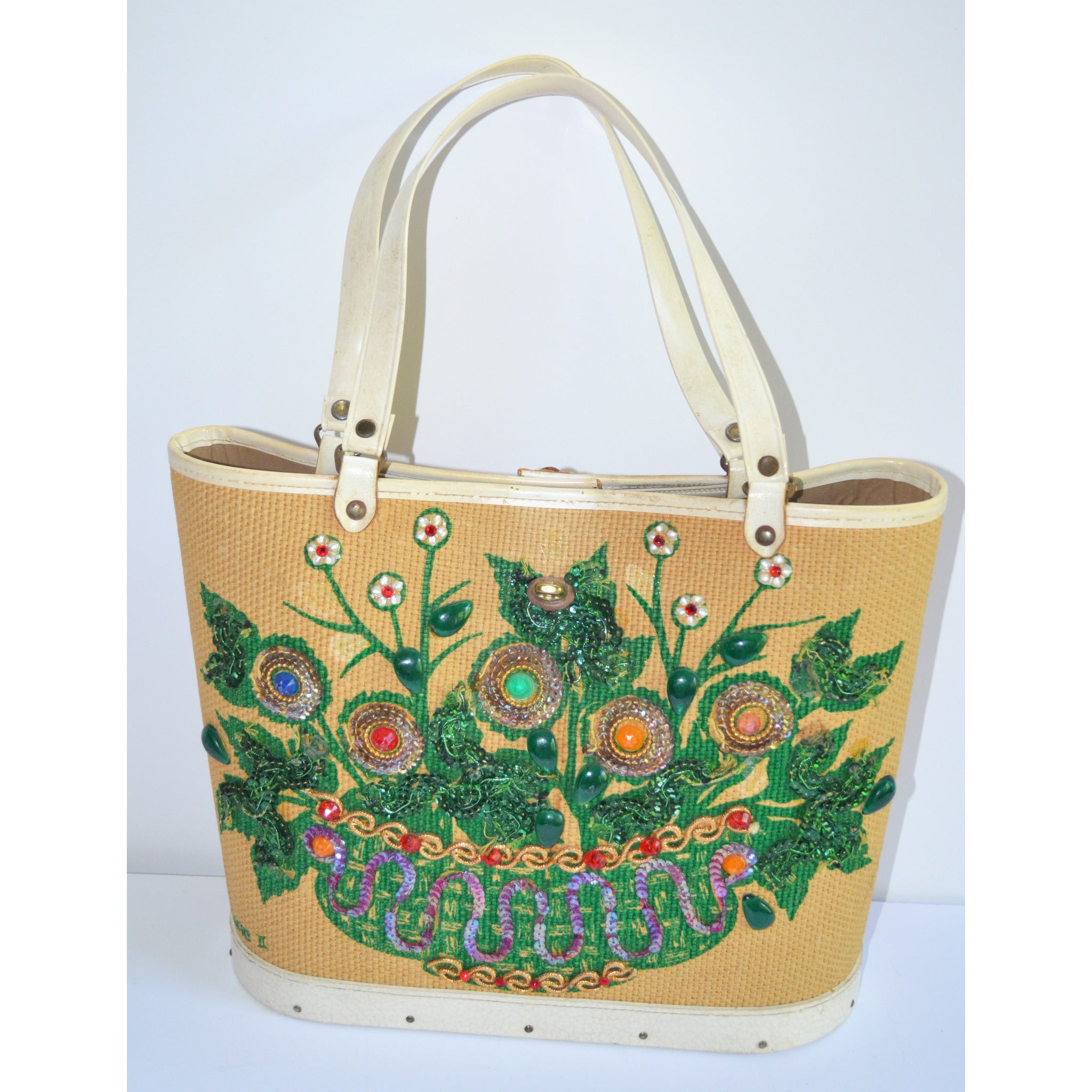 Vintage Flowers II Jeweled Bucket Purse – Quirky Finds