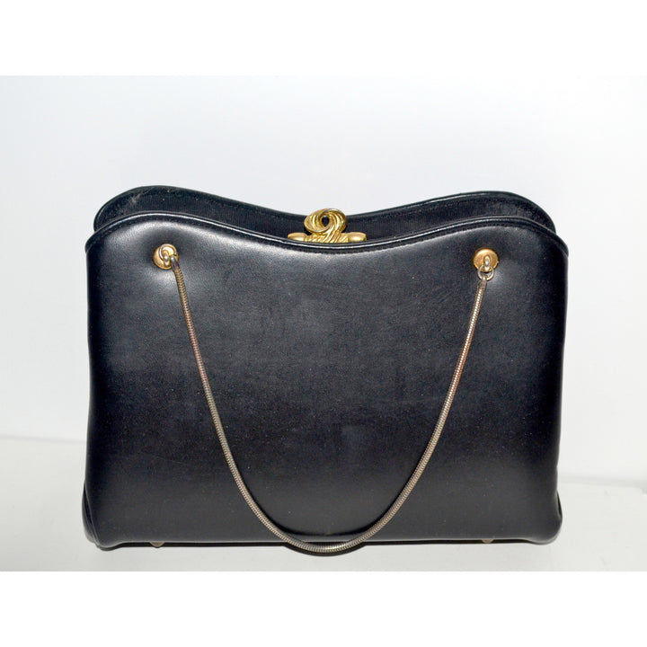 Vintage Black Leather Purse By Garay 