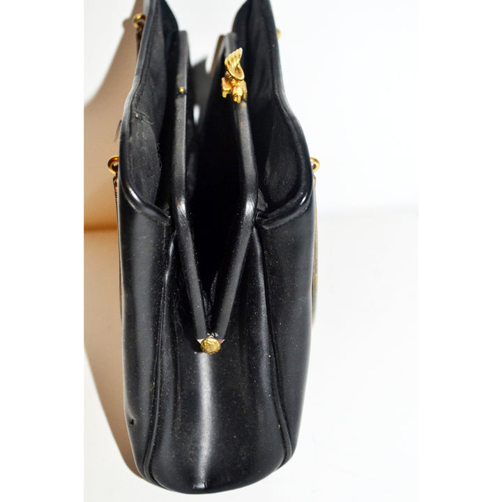 Vintage Black Leather Purse By Garay 