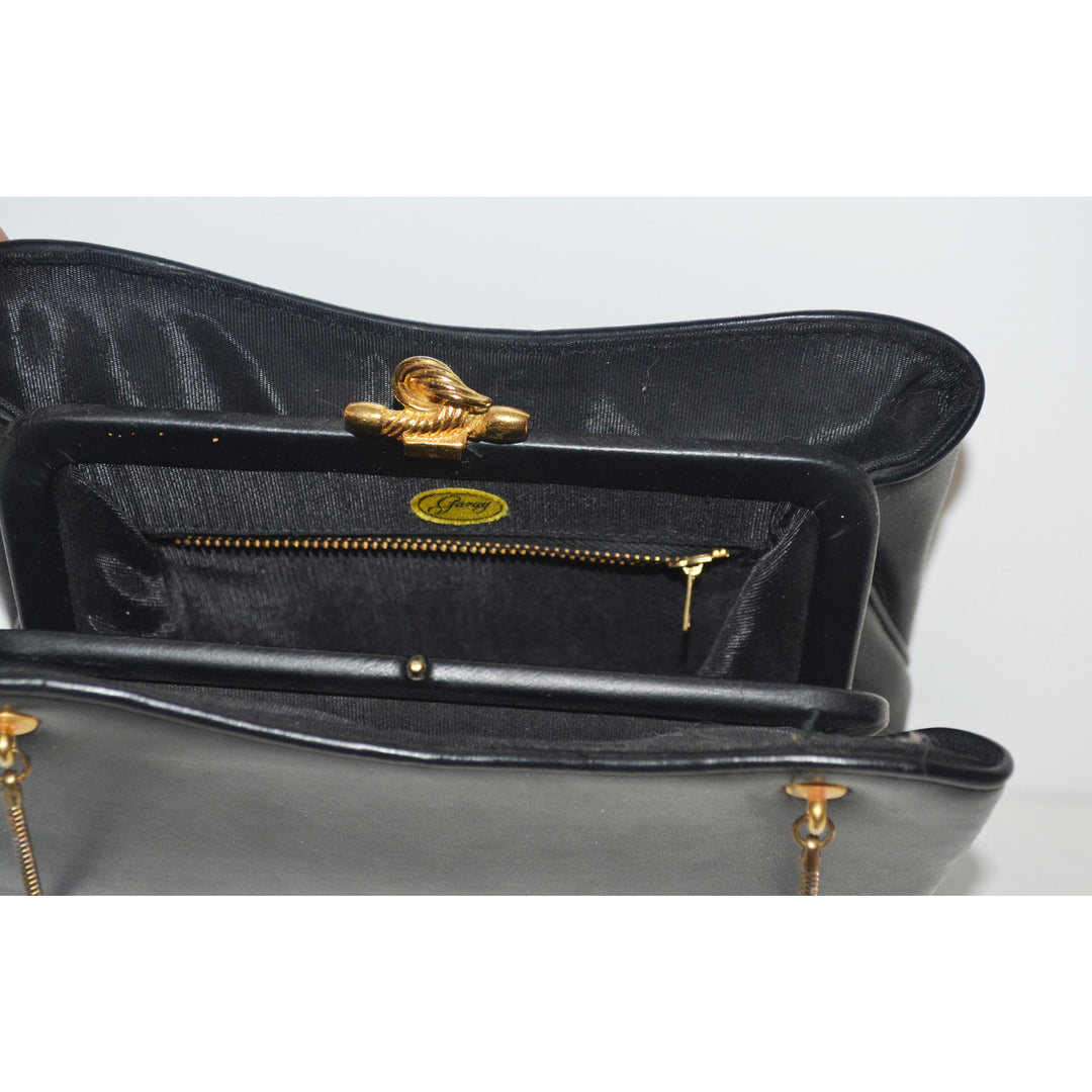 Vintage Black Leather Purse By Garay 