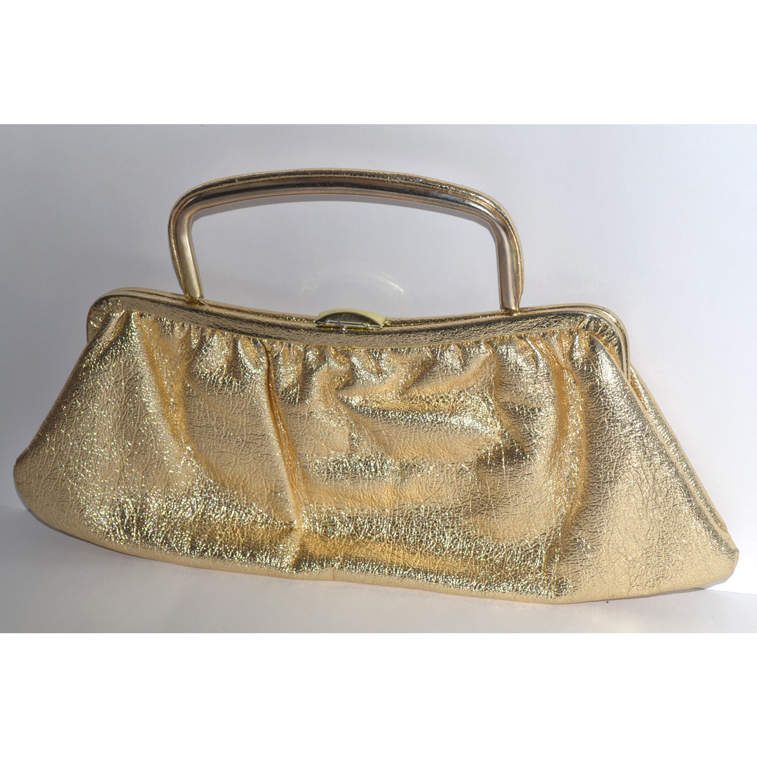 Vintage Gold Lame Clutch Purse