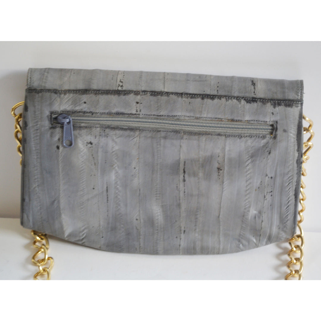 Vintage Speckled Grey Eel Skin Purse