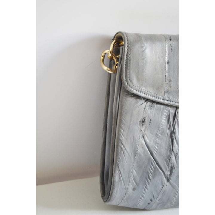 Vintage Speckled Grey Eel Skin Purse