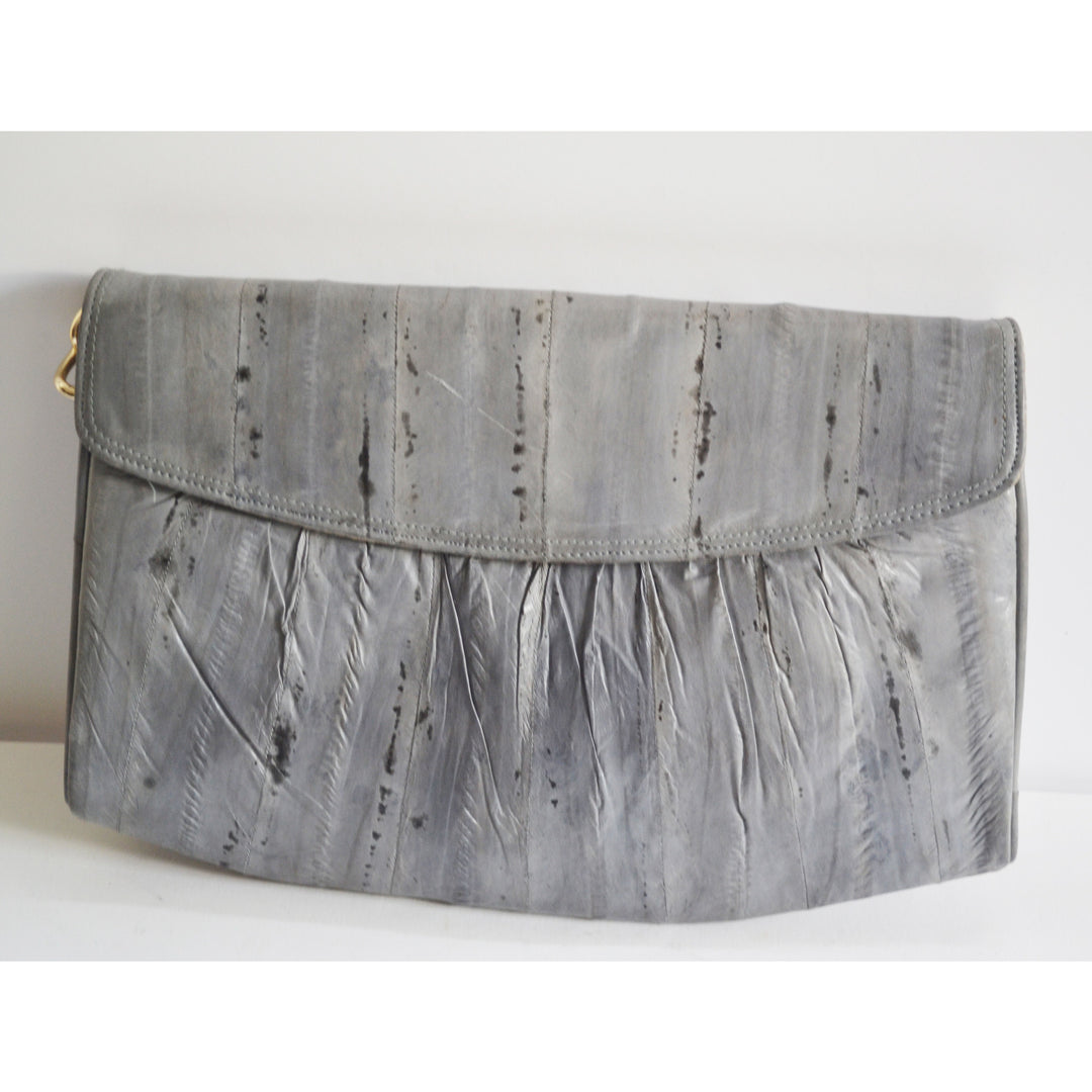 Vintage Speckled Grey Eel Skin Purse