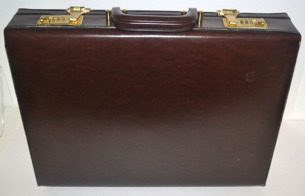 Vintage Halston Leather Attache Briefcase