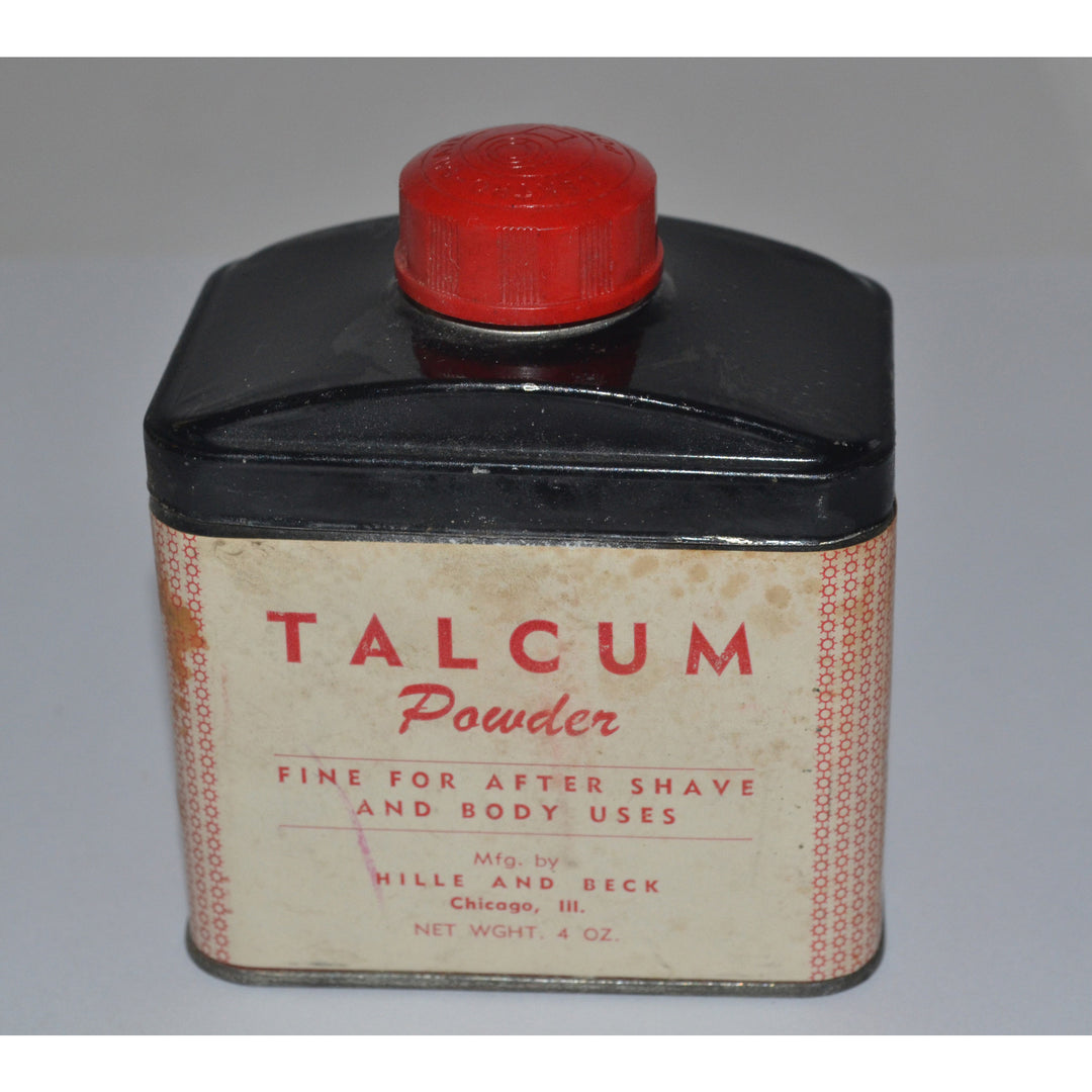 Vintage Hille And Beck Men Talcum Powder