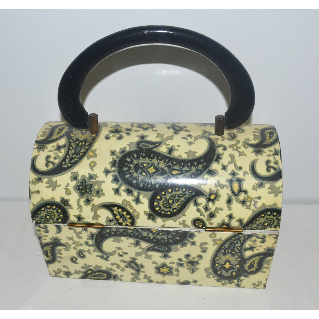 Vintage Mod Paisley Hard Case Purse