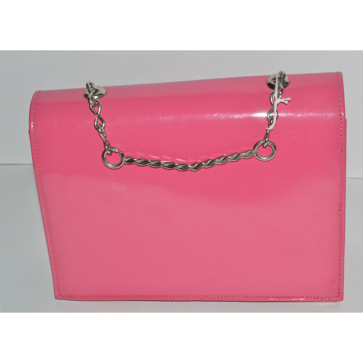 Vintage Pink Studded High Gloss Vinyl Purse