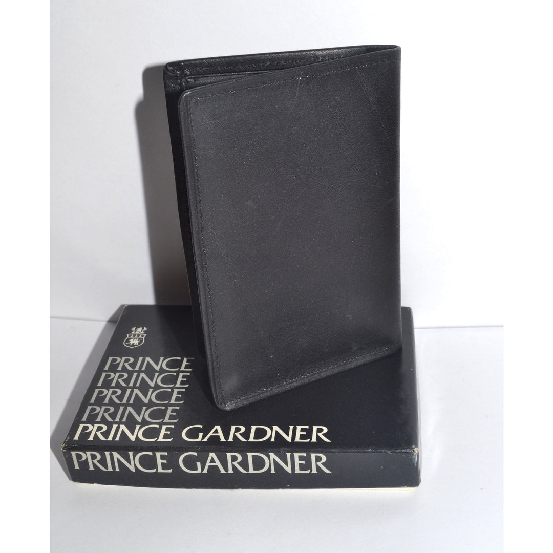 Vintage Men's Black Leather Wallet By Princess Gardner