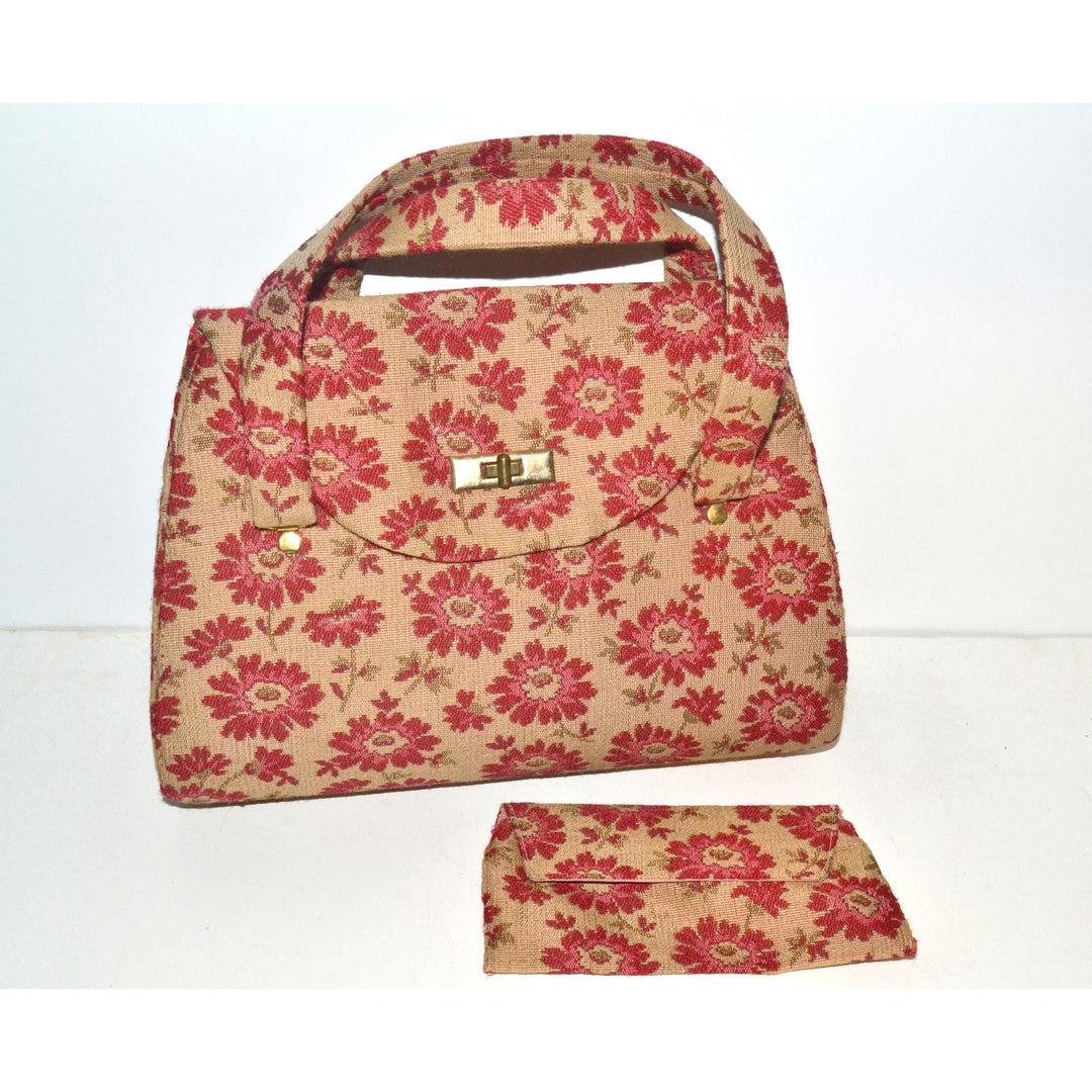 Vintage Floral Victorian Tapestry Purse