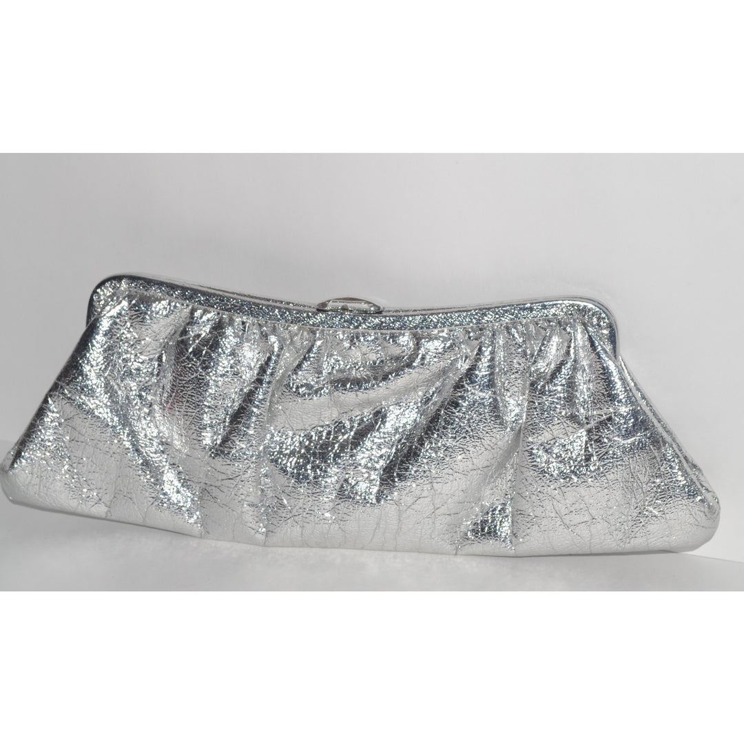 Vintage Silver Lame Clutch Purse