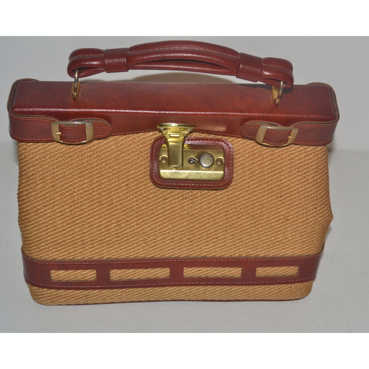 Vintage Vinyl Trimmed Doctor Purse