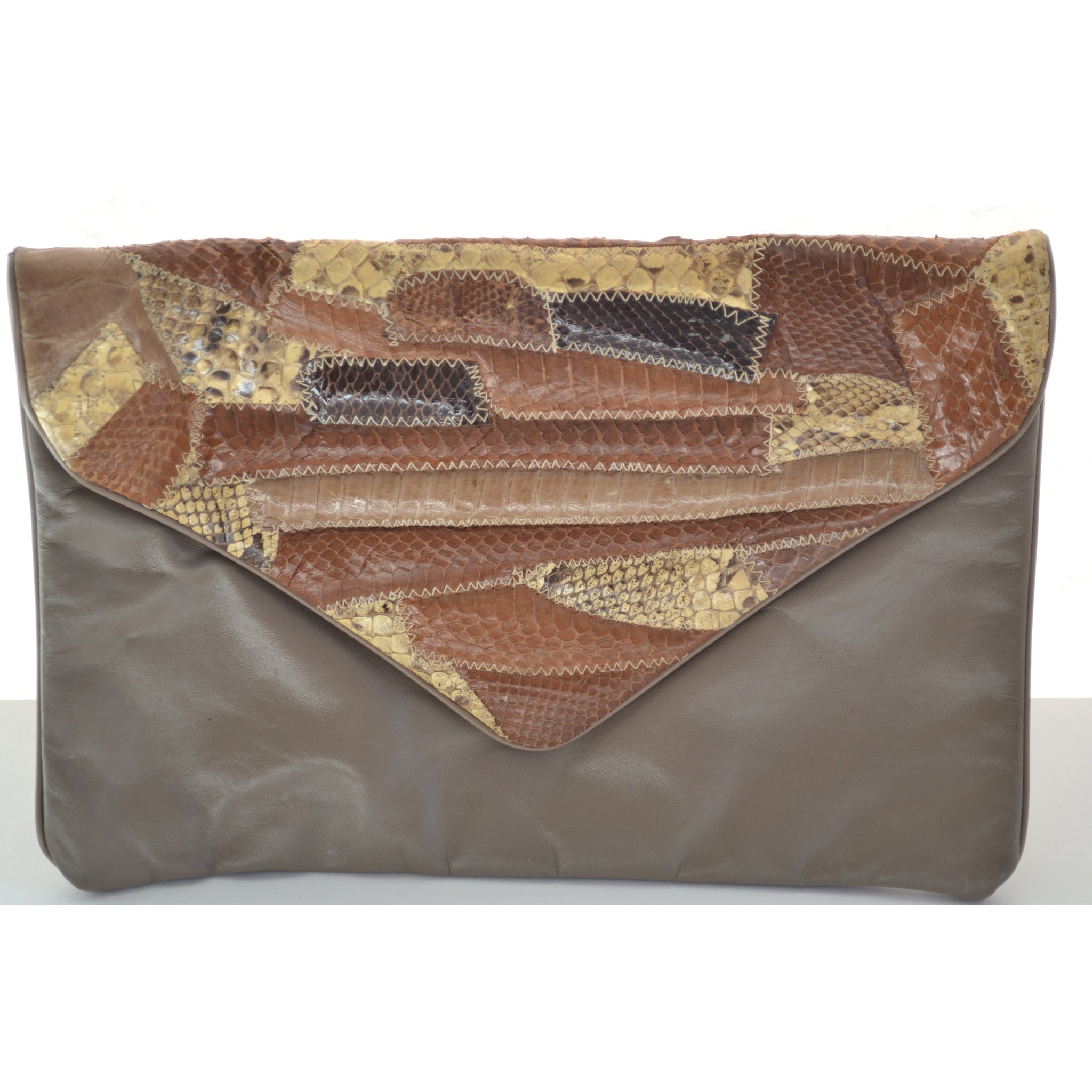 Purse vintage brown outlet reptile