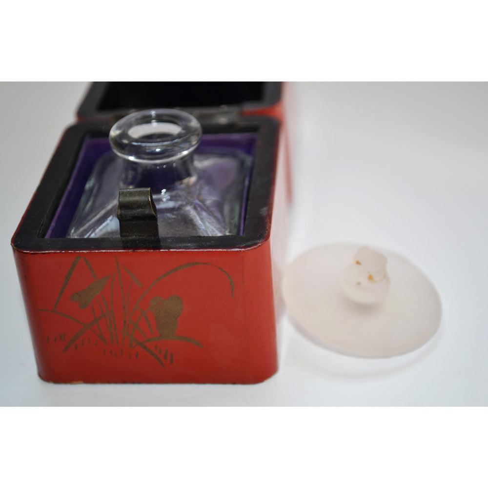 Vintage Vantine's Perfume Bottle & Laquered Box 