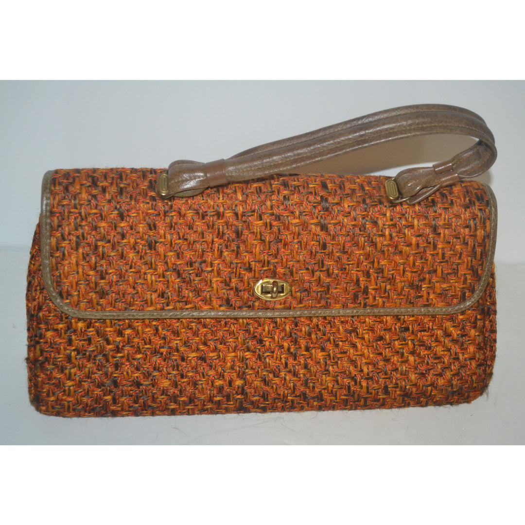 Vintage Woven Tweed Purse By Verdi 