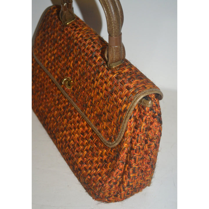 Vintage Woven Tweed Purse By Verdi 