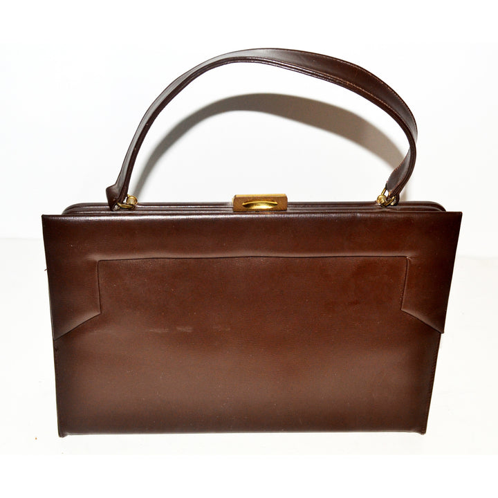 Vintage Brown Square Purse By Viki Original