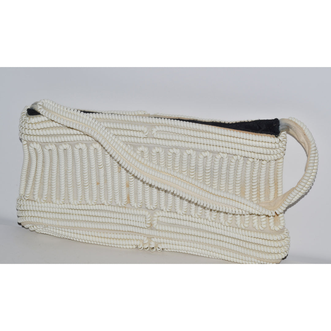 Vintage White Phone Cord Purse