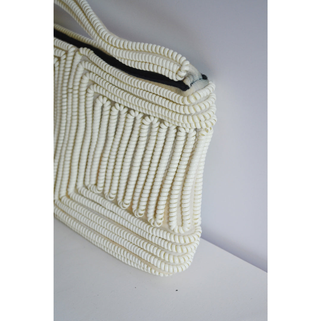 Vintage White Phone Cord Purse