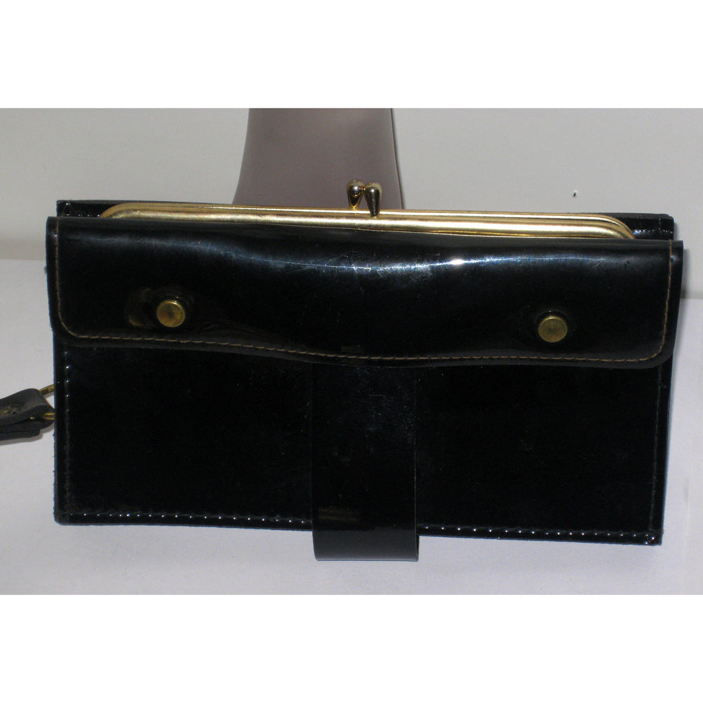 Vintage High Gloss Vinyl Wallet Wrist Purse