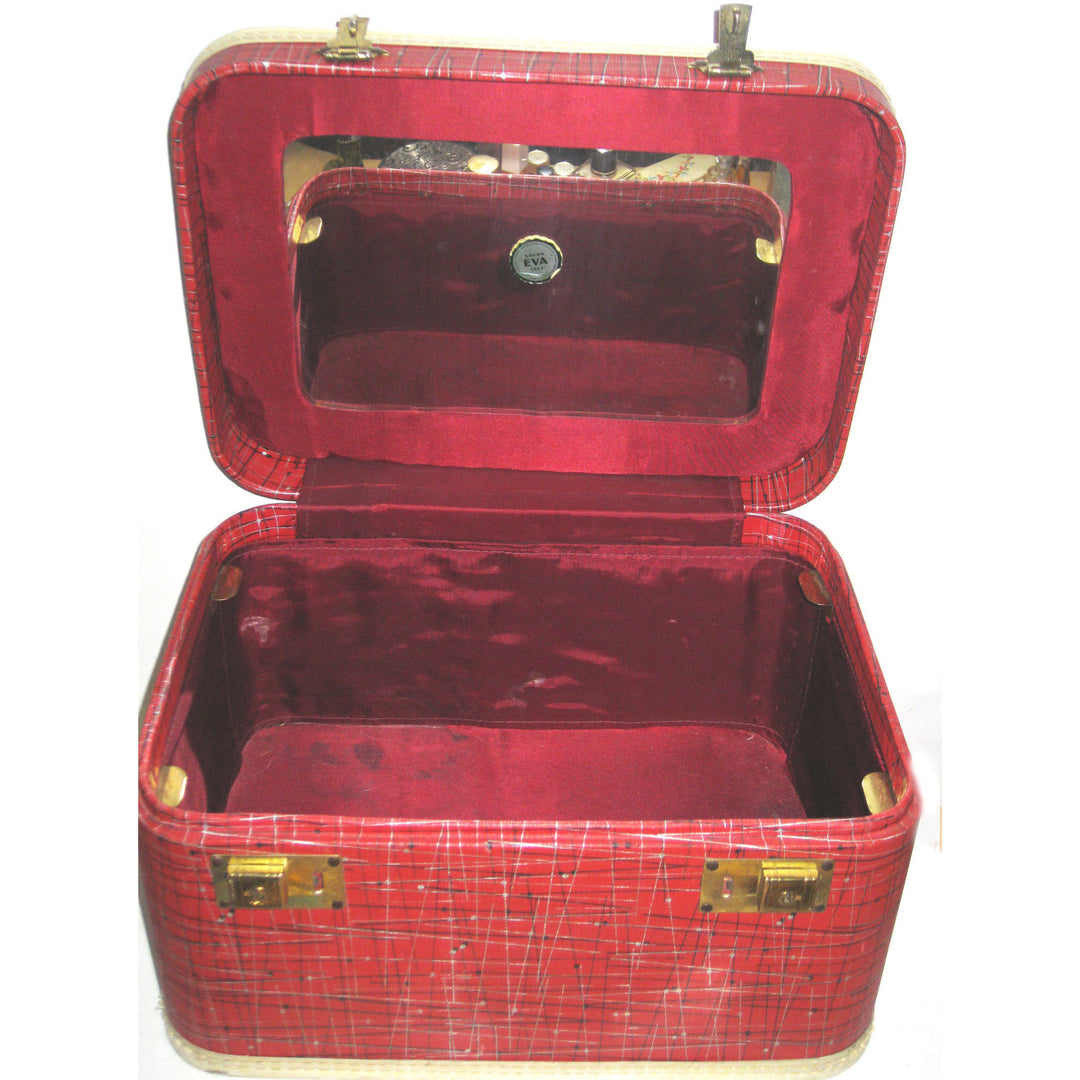 Vintage Mod Atomic Red Train Case