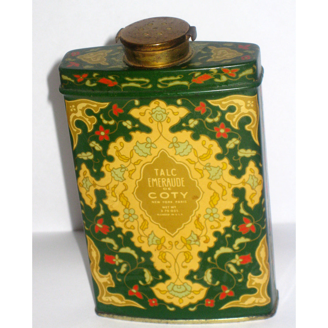 Vintage Emeraude Talc Tin By Coty