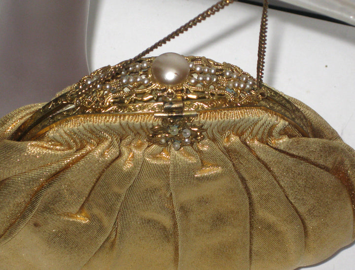 Vintage Ed B Robinson Gold Ornate Framed Evening Purse