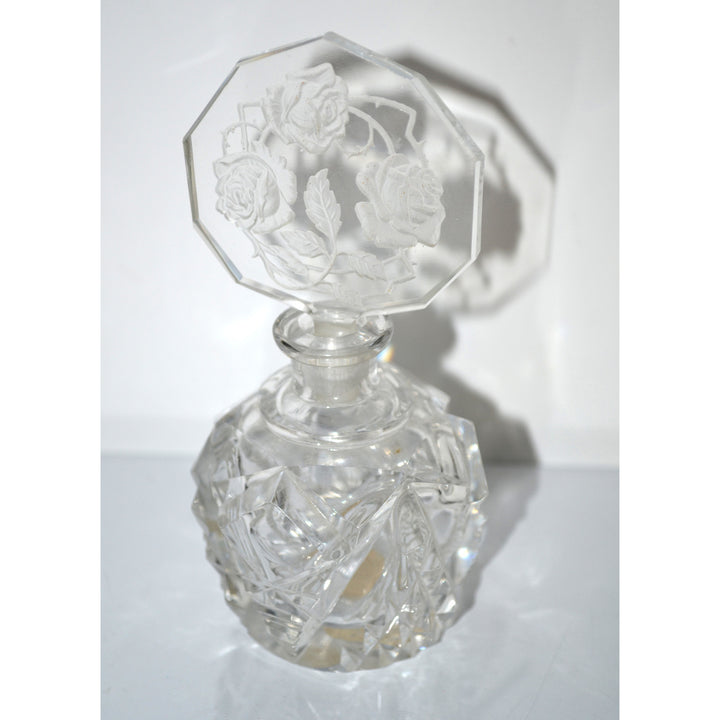 Vintage Morlee Czech Crystal Perfume Bottle