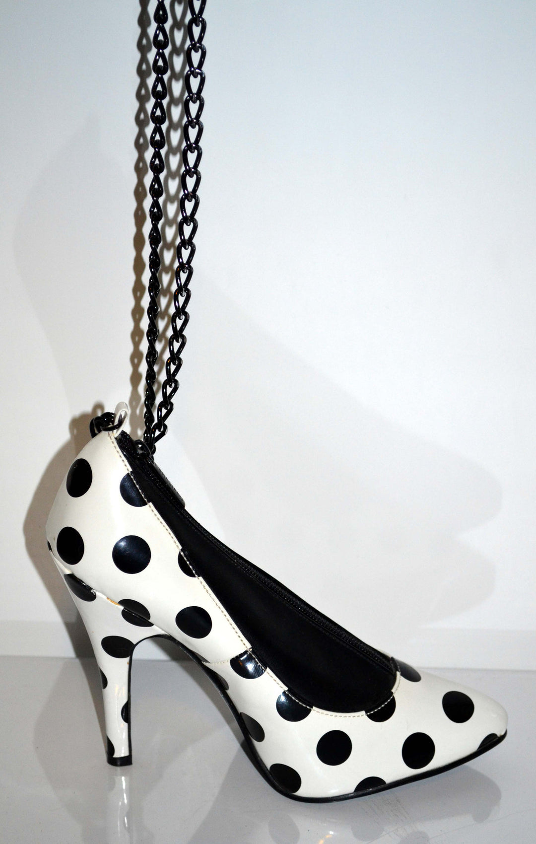 Vintage Polka Dot High Heeled Shoe Purse