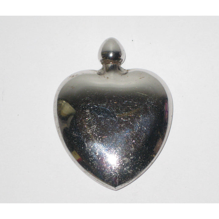 Vintage Silver Heart Shaped Purse Perfume Bottle