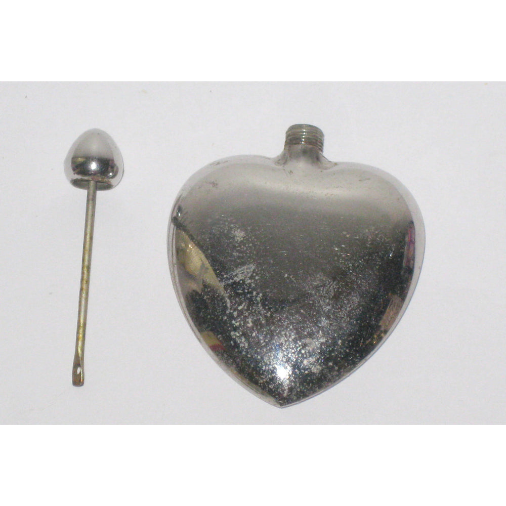 Vintage Silver Heart Shaped Purse Perfume Bottle